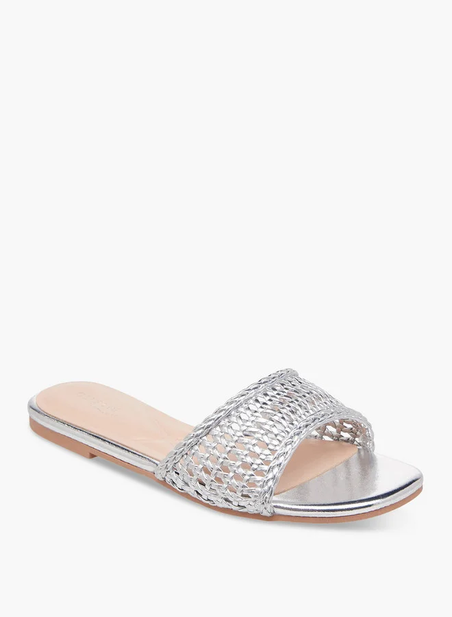 Celeste Women Weave Textured Flat Sandals